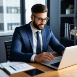 전산세무회계 실무에서 자주 쓰이는 프로그램 - **Prompt 1: The AI-Powered Accounting Assistant**
    "A clean, brightly lit modern home office or s...