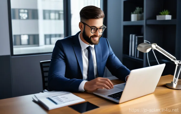 전산세무회계 실무에서 자주 쓰이는 프로그램 - **Prompt 1: The AI-Powered Accounting Assistant**
    "A clean, brightly lit modern home office or s...