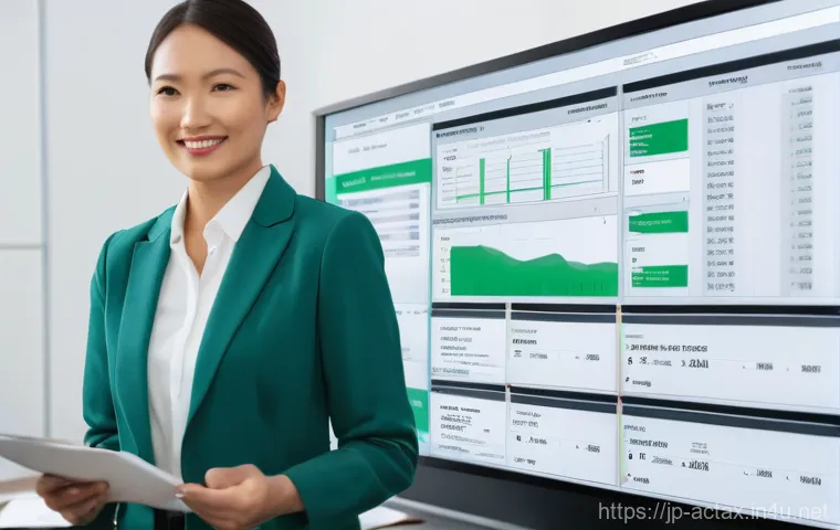 전산세무회계 실무에서 자주 쓰이는 프로그램 - **Prompt 2: Cloud Accounting, Anywhere, Anytime**
    "A dynamic composite image showcasing diverse ...